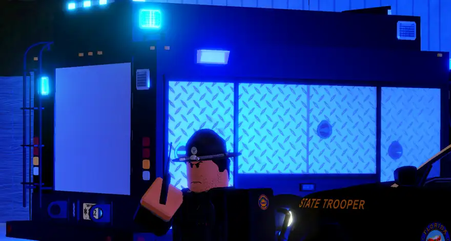 Trooper on the radio