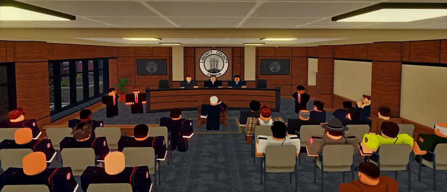 Hearing at the courthouse