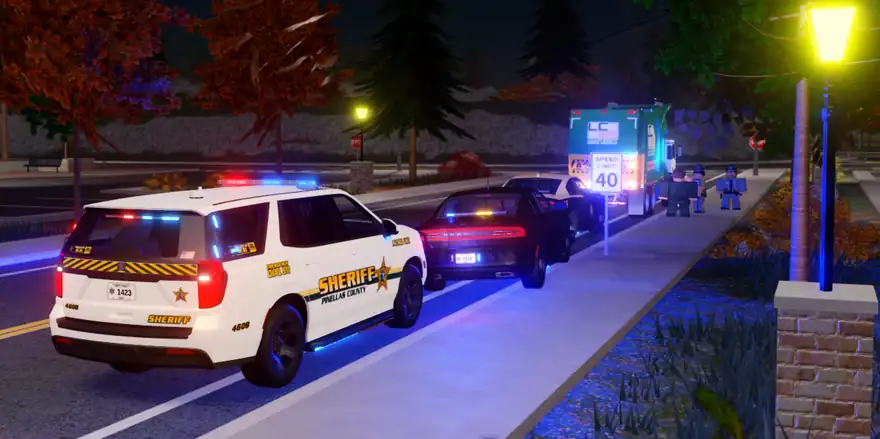 Night traffic stop
