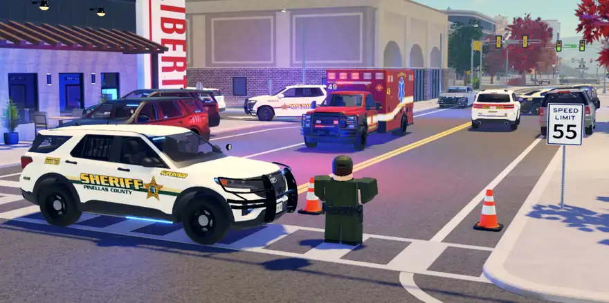 PCSO supervisor directing traffic